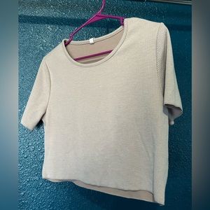 Light cream colored  women’s crop top